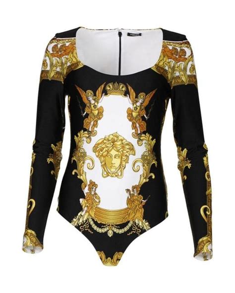 versace leather bodysuit